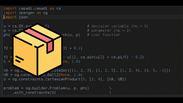 showcase of OpEn functionality in Python via a code generation example