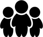 group of people icon black and white