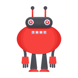 Cartoon robot icon